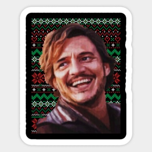 Nicolas Cage Pedro Pascal Meme - Ugly Xmas Part 2 Sticker